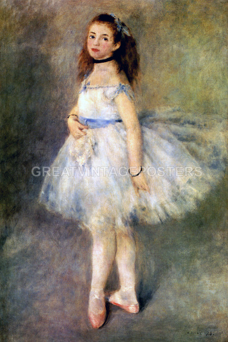 Tableau Baroque Reproduction Ballerine - Cadre Or 56x46 Cm - Décoration Murale Antique - Neuf