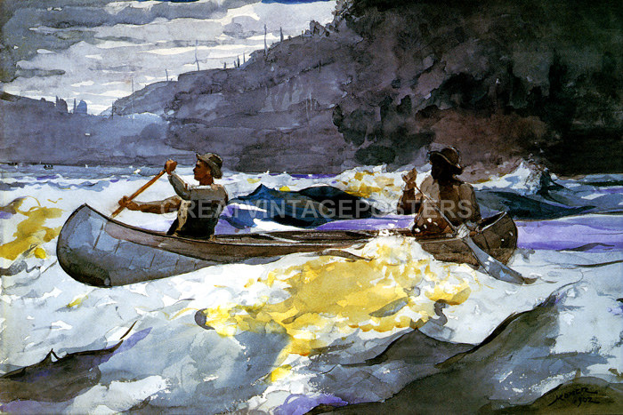 End of the Portage  by Winslow Homer  Paper Print Repro